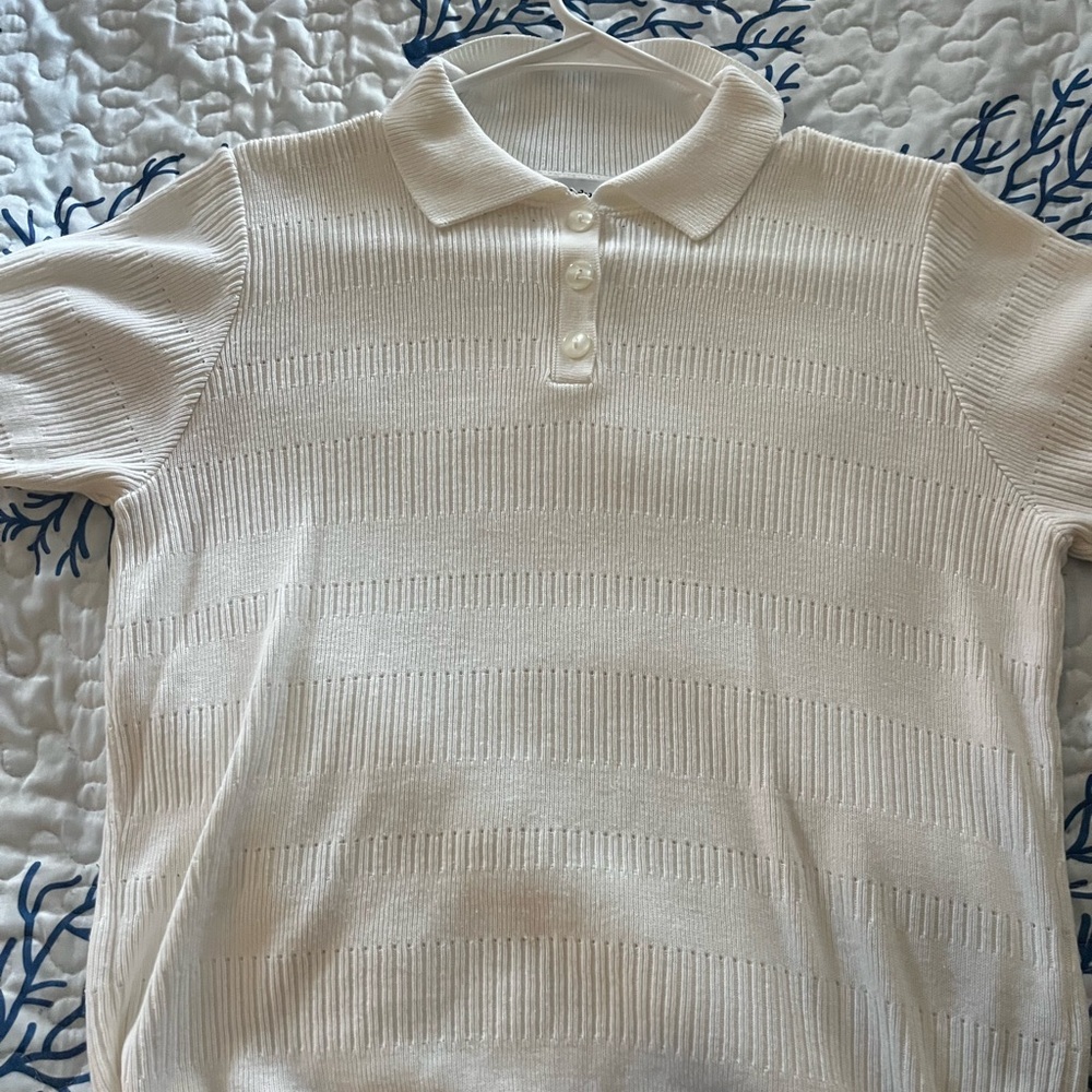 dress shirt, size small and the color is white. brand new